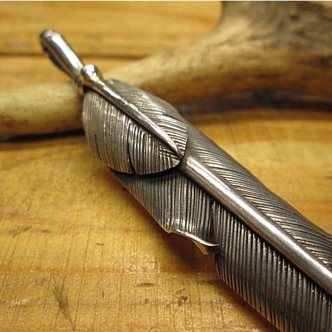フェザー ペンダント Silver925 ハンドメイド トップ メール便OK アクセサリー/羽/イーグル |  | 01