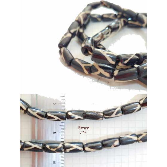 BB-4 ボーンビーズ 骨1連売り 1連1000円(税別) 焦げ茶色染め ブラウン パーツ アクセサリー ビーズ クラフト |  | 01