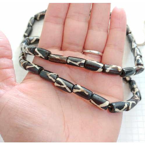 BB-4 ボーンビーズ 骨1連売り 1連1000円(税別) 焦げ茶色染め ブラウン パーツ アクセサリー ビーズ クラフト |  | 02