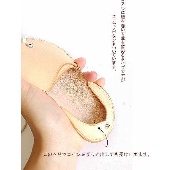 L-4 コインケース コインパース(タン ナチュラル)レザー本革　5セントコイン カスタム メール便OK 財布 レザーアイテム プレゼント ギフト |  | 01