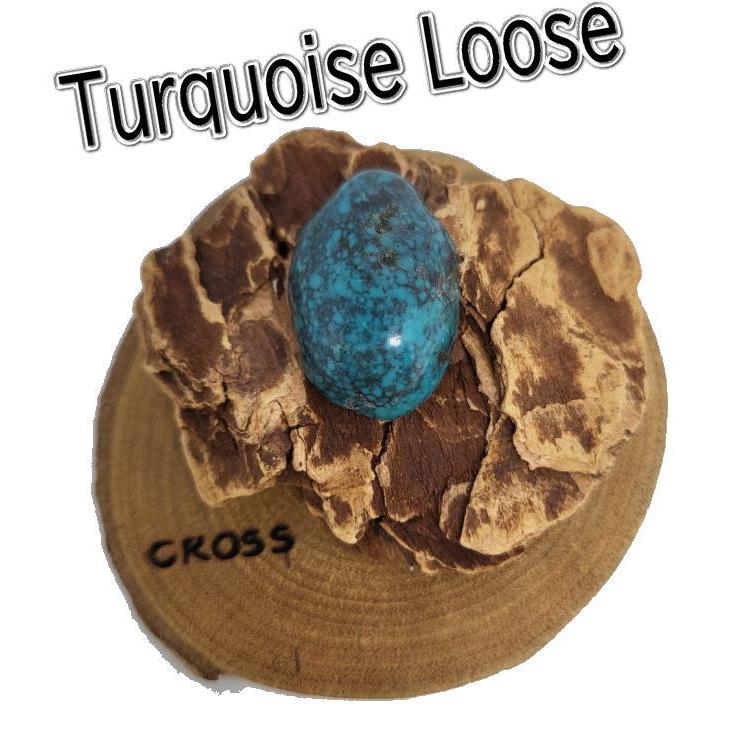 ru-300 スパイダーウエブターコイズ カボション アクセサリー/材料/ | 