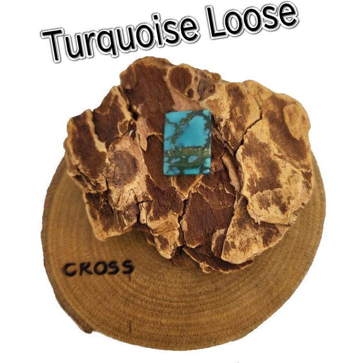 ru-95マトリックスターコイズスクエアールース 産地不明  アクセサリー/材料/ | 