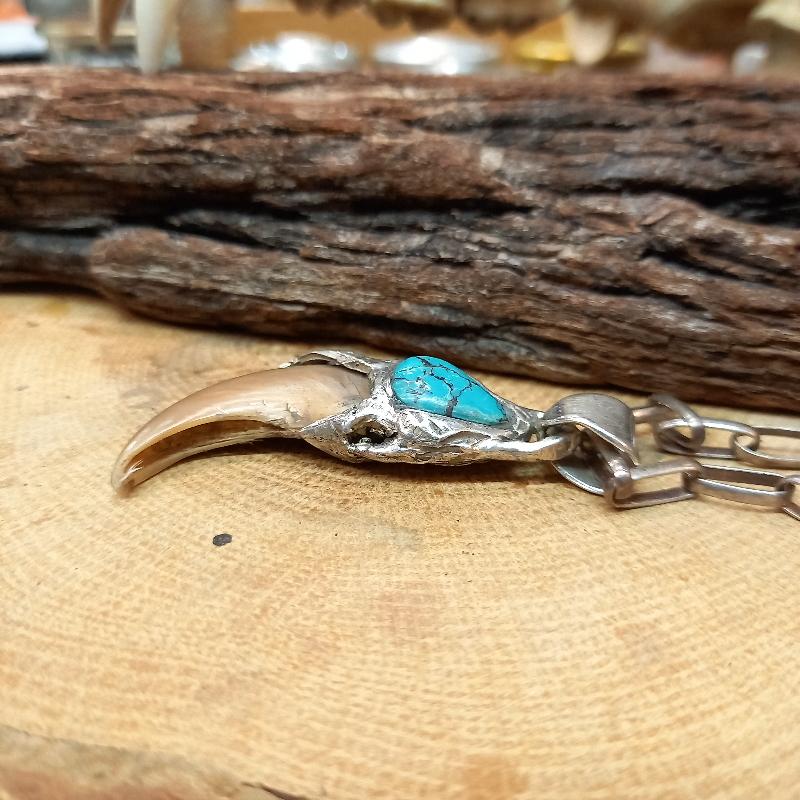 rym-10 ベアクロー ターコイズ ペンダント【熊爪】ネックレス【Silver925】ハンドメイド |  | 02