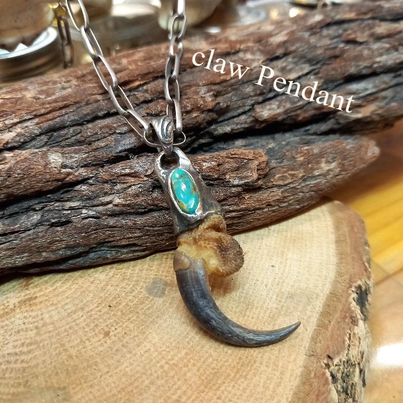rym-11 イーグルクロー ターコイズ ペンダント【熊爪】ネックレス【Silver925】ハンドメイド | 