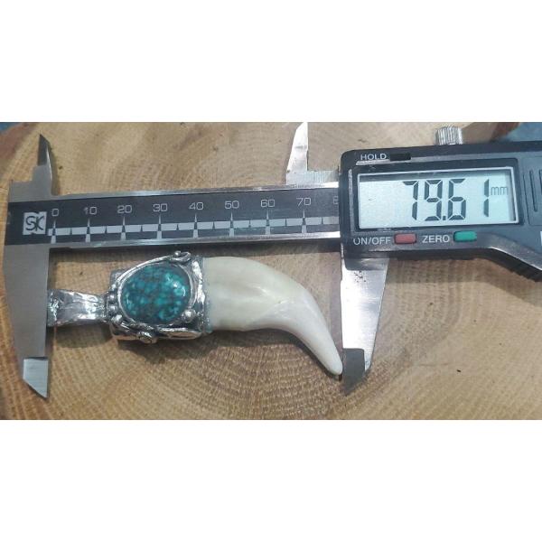 rym-13熊牙ターコイズペンダント!オールドチベタリアンターコイズ! |  | 04