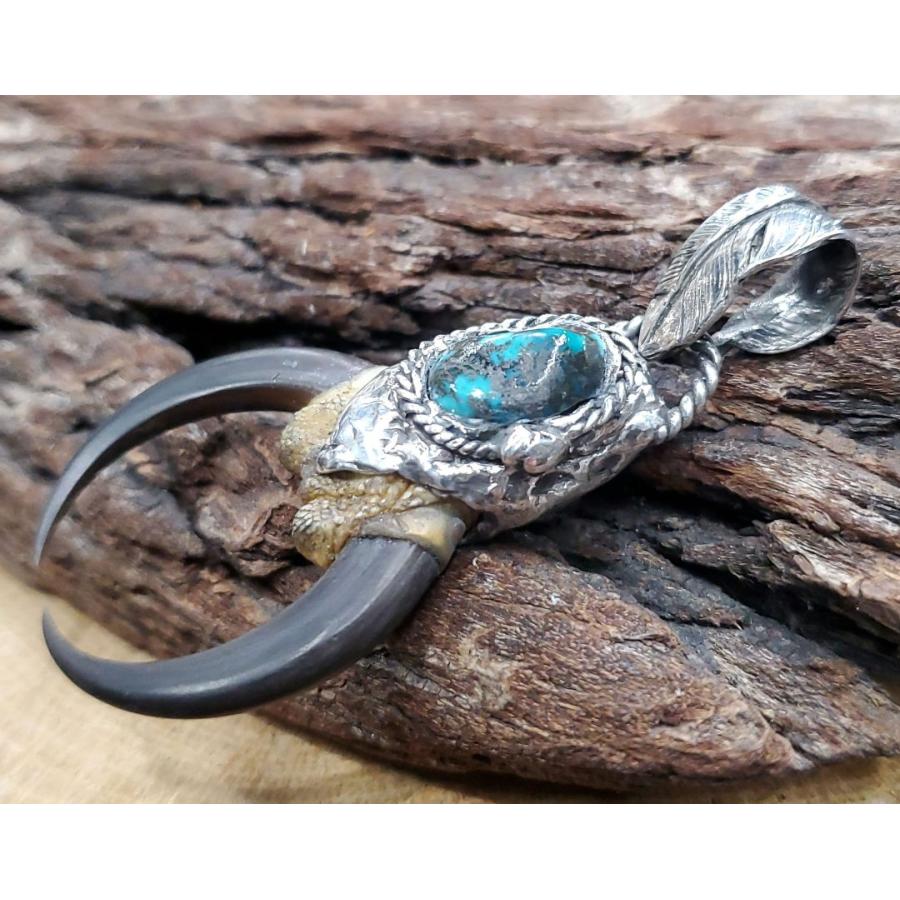 rym-120 イーグルクロー 鷹 ターコイズ ナジャペンダント 一点物 ネックレス ハンドメイド インディアンジュエリー |  | 02