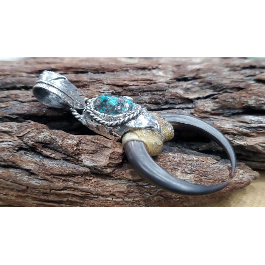 rym-120 イーグルクロー 鷹 ターコイズ ナジャペンダント 一点物 ネックレス ハンドメイド インディアンジュエリー |  | 03
