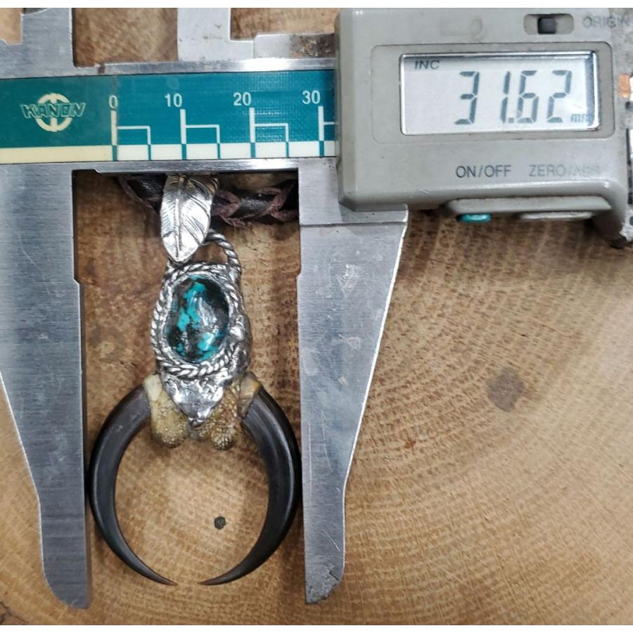 rym-120 イーグルクロー 鷹 ターコイズ ナジャペンダント 一点物 ネックレス ハンドメイド インディアンジュエリー |  | 04