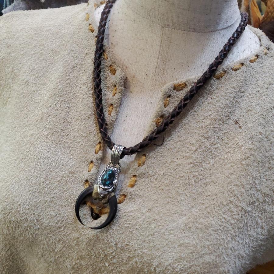 rym-120 イーグルクロー 鷹 ターコイズ ナジャペンダント 一点物 ネックレス ハンドメイド インディアンジュエリー |  | 06