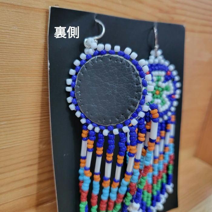 rym-252ビーズワーク ピアス長さ約10ｃｍインディアンジュエリー 大振り/フックタイプ/ロング |  | 01