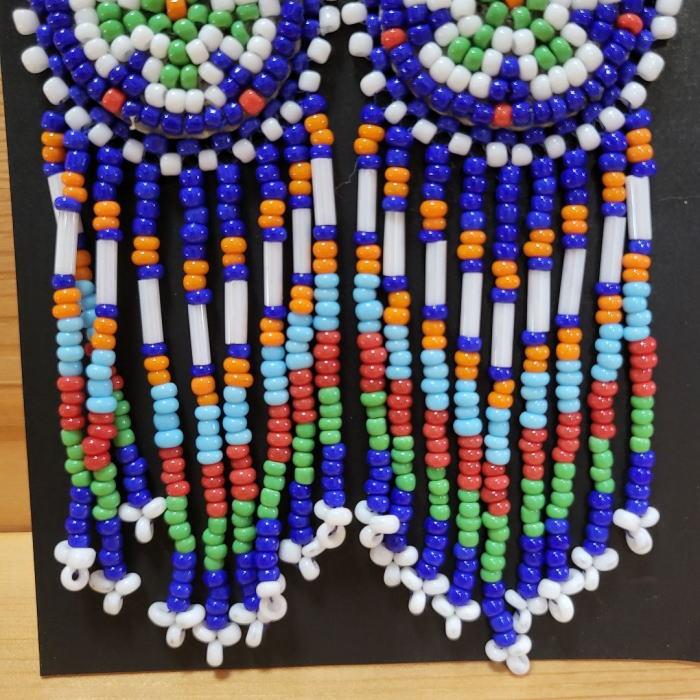 rym-252ビーズワーク ピアス長さ約10ｃｍインディアンジュエリー 大振り/フックタイプ/ロング |  | 02