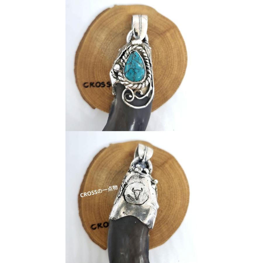rym-253 ヒグマ爪 ベアクロー ターコイズ ペンダント 一点物 ネックレス ハンドメイド アクセサリー 男女兼用 ゲテモノ インディアンジュエリー |  | 01