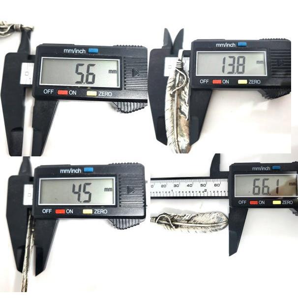 rym-255 シルバー925製 フェザー ペンダント  ハンドメイド アクセサリー 男女兼用 インディアンジュエリー ナバホスタイル |  | 03