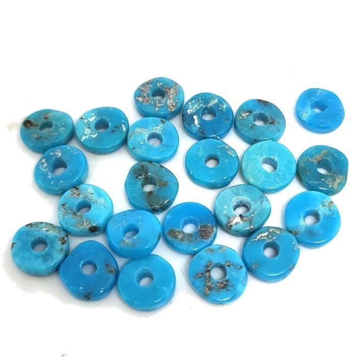 rym-260 ターコイズビーズ  アリゾナブルー 大穴タイプ ランダム アクセサリー/パーツ/ゴローズのカスタムに |  | 01