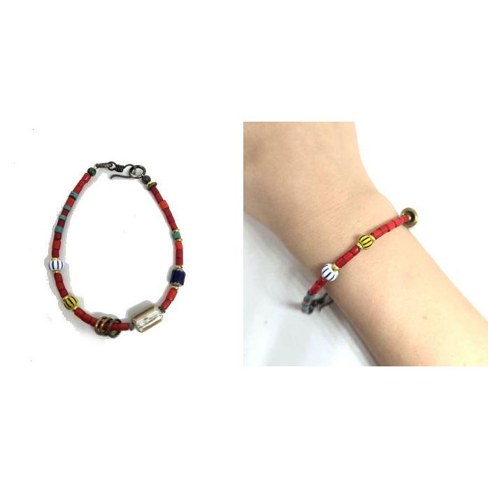 rym-308希少アンティークビーズブレスレット手首のサイズ17ｃｍの方 ネックレス ブレスレット アクセサリー |  | 01