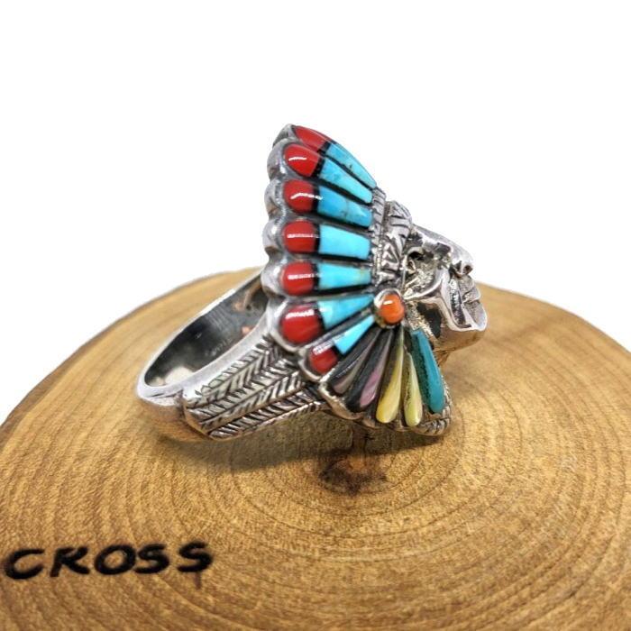 rym-324インディアンインレイリングSilver925指輪17号ネイティブインディアン |  | 04