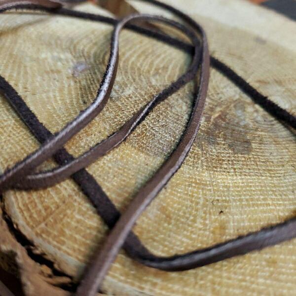 rym-327鹿紐 鹿 革 紐チョコレート色 超ロング130ｃｍ 水洗い拭き伸ばし仕上げ 鹿スキン　/クラフト/材料/革/ゴローズ カスタムに |  | 06