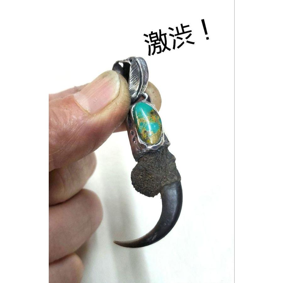 rym-33 イーグルクロー ターコイズペンダント 一点物 ネックレス ハンドメイド アクセサリー 男女兼用 ゲテモノ インディアンジュエリー |  | 01