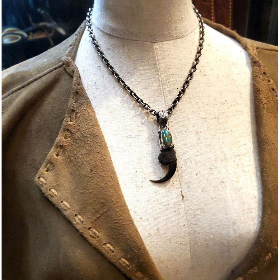 rym-33 イーグルクロー ターコイズペンダント 一点物 ネックレス ハンドメイド アクセサリー 男女兼用 ゲテモノ インディアンジュエリー |  | 03