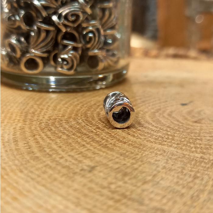 rym-47 シルバービーズ Silver925 唐草＊透かし彫り 1個からご購入OK パイプ シルバー製 材料 クラフト アクセサリー |  | 01