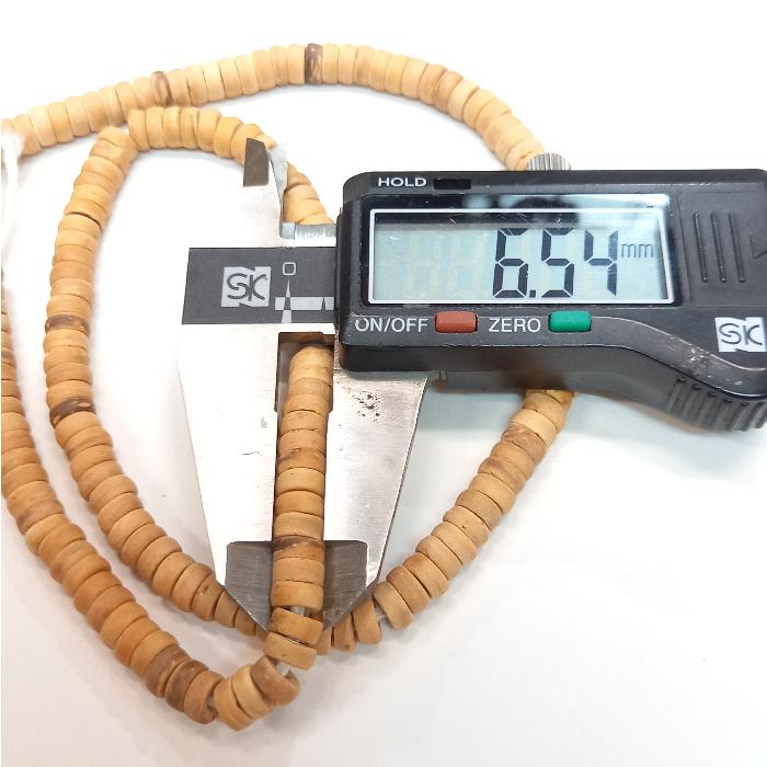 rym-49 ココナツビーズ ベージュ タイヤ型１連から購入OK アクセサリー材料 クラフト ハンドメイド |  | 04