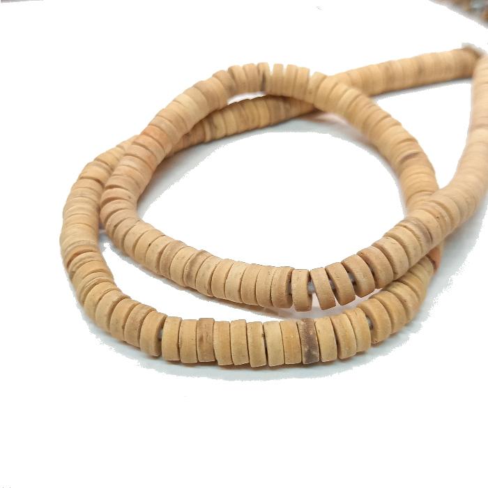 rym-50 ココナッツビーズ ベージュ タイヤ型１連から購入OK アクセサリー材料 クラフト ハンドメイド |  | 01