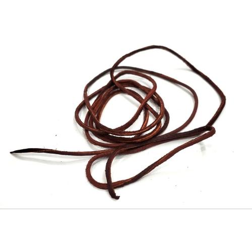 超ロング１５０ｃｍ細目の鹿革紐 赤茶 鹿ひも 水洗い引き伸ばしクリーム仕上げロング  rym-64 |  | 03