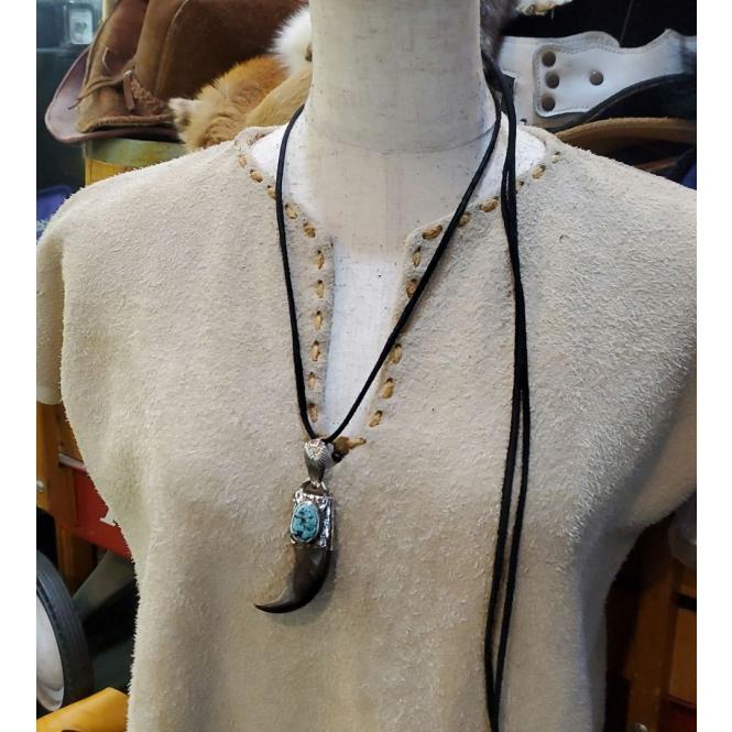 rym-65ベアクロー ターコイズ ペンダント Turquoise 熊爪 ネックレス Silver925 ハンドメイド |  | 07
