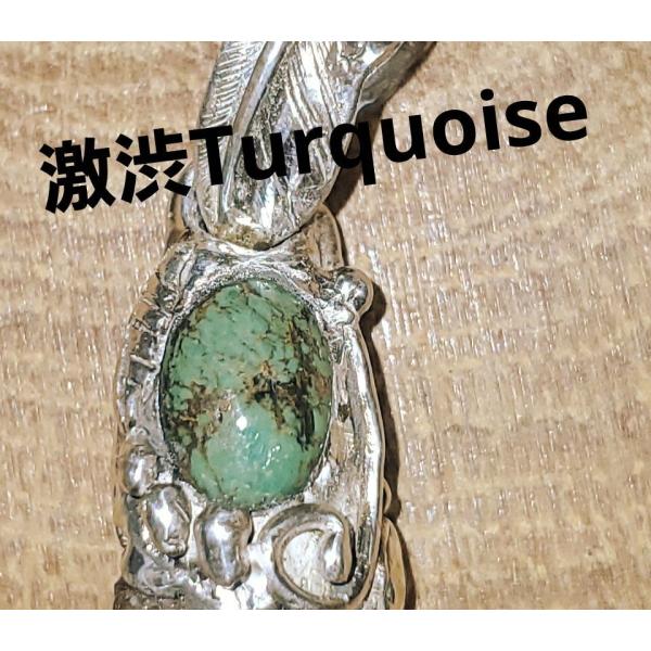 rym-66 イーグルクロー ターコイズペンダント 一点物 ネックレス ハンドメイド アクセサリー 男女兼用 ゲテモノ インディアンジュエリー |  | 01