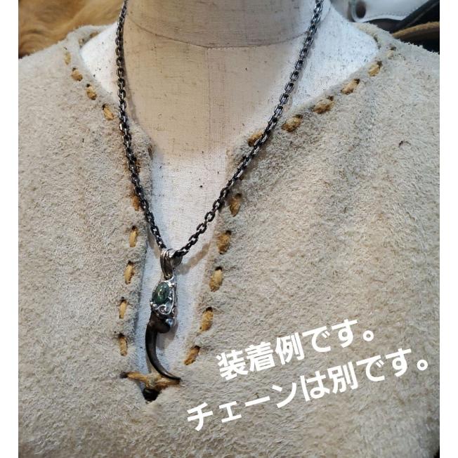 rym-66 イーグルクロー ターコイズペンダント 一点物 ネックレス ハンドメイド アクセサリー 男女兼用 ゲテモノ インディアンジュエリー |  | 06