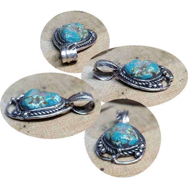 ペンダント ロイストーンターコイズ トップ Silver925 インディアンスタイル ジュエリー ギフト ナバホ ギフト |  | 01