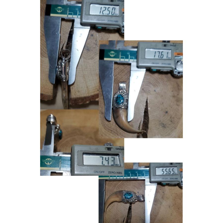 ベアクロー ターコイズ ペンダント Turquoise 熊爪 ネックレス Silver925 ハンドメイドrym-93 |  | 03