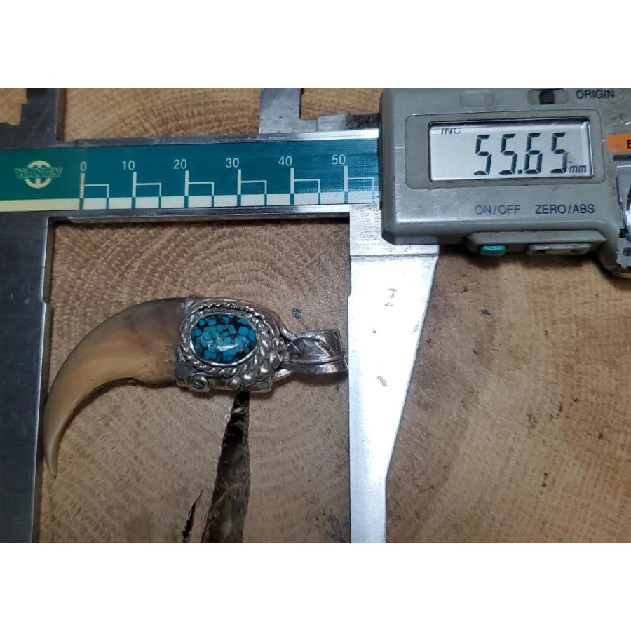 ベアクロー ターコイズ ペンダント Turquoise 熊爪 ネックレス Silver925 ハンドメイドrym-93 |  | 05