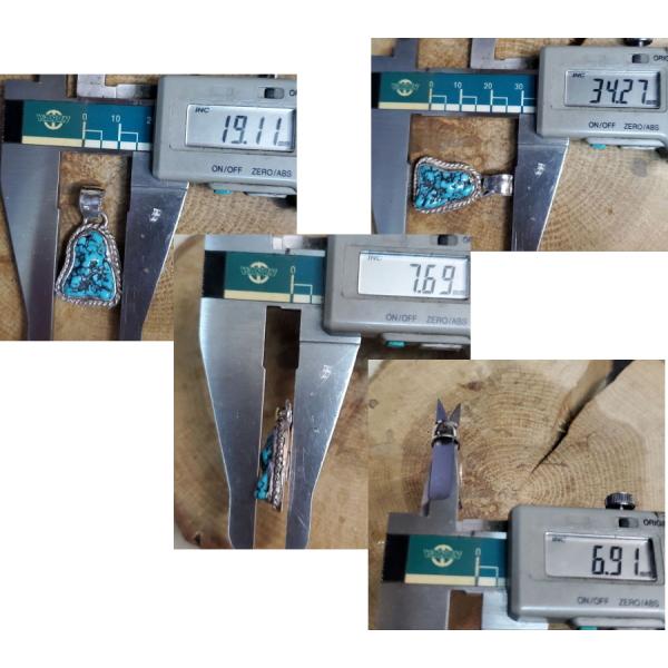 ターコイズ ペンダント キングマンターコイズトップ rym-99 ハンドメイド インディアンスタイル |  | 06