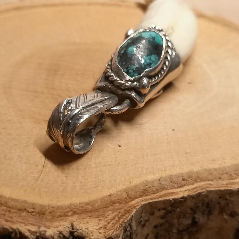 rym-9 牙 ペンダント【コヨーテ？】ネックレス【Silver925】ハンドメイド |  | 02