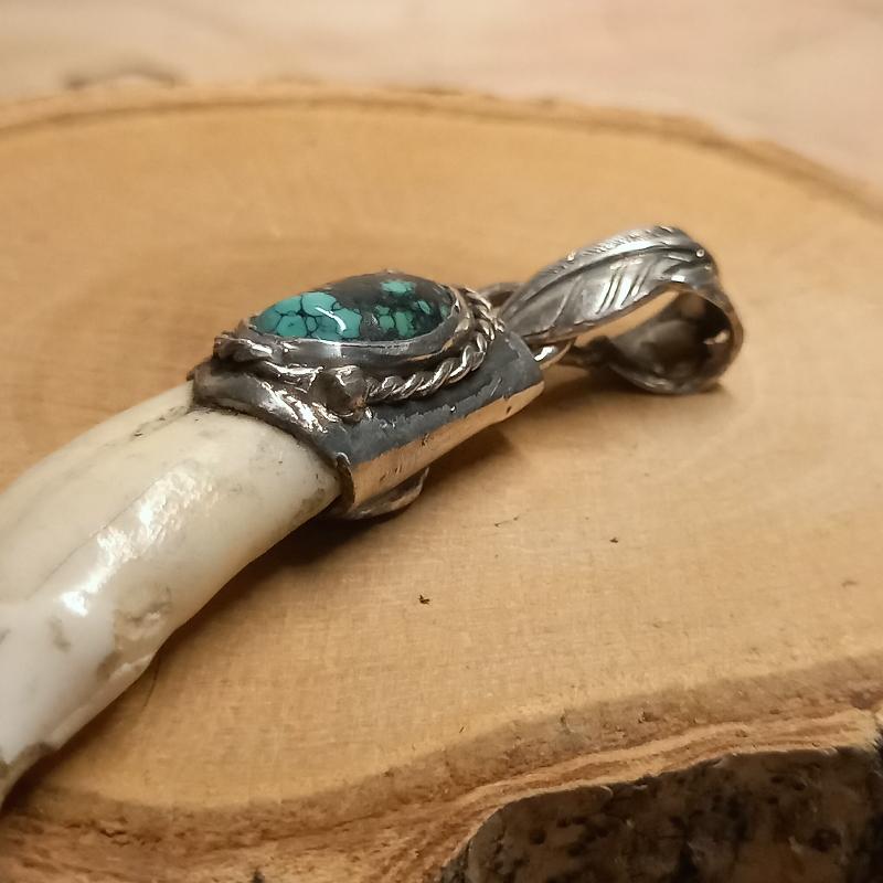 rym-9 牙 ペンダント【コヨーテ？】ネックレス【Silver925】ハンドメイド |  | 03