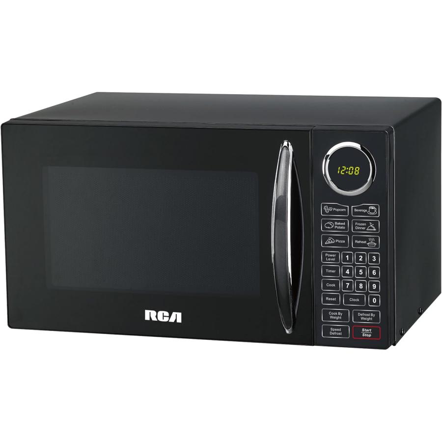 Microwave 0.9 Cu Ft Black 900watts of Cooking Power 10 Power Levels by