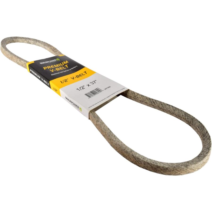 輸入品日本向け Maxpower 1/2inch x 37inch 347480 Premium Belt Reinforced with Kevlar Fiber Cords Brown　並行輸入品