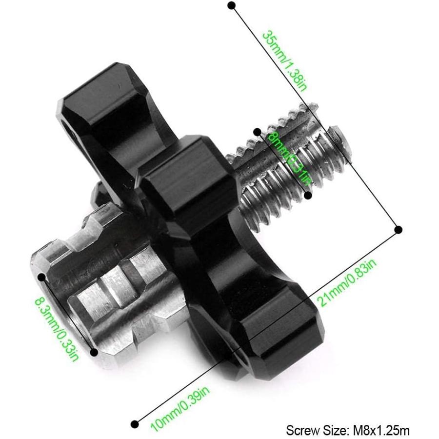 超安い販売中 Qii lu オートバイクラッチケーブル調整ねじ、ユニバーサルCNCアルミニウム合金クラッチワイヤー調整ケーブル(黒)　並行輸入品