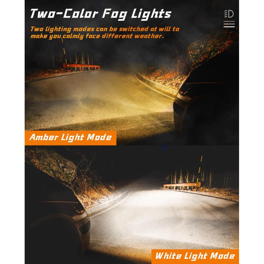 イチオシ Zmoon Motorcycle LED Driving Fog Lights 60W White and Amber LED 並行輸入品