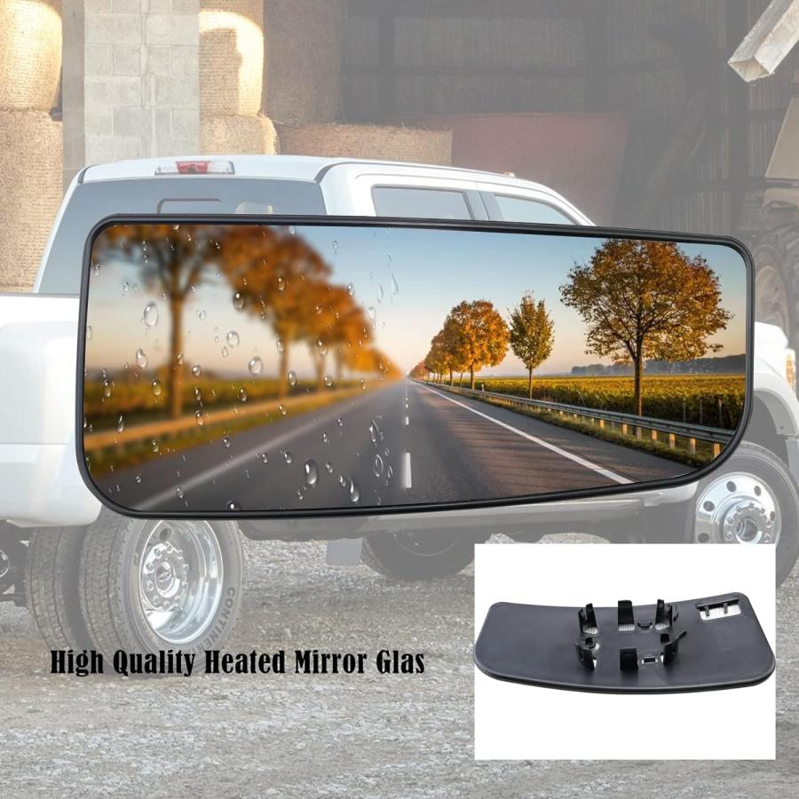 いちばん安い Passenger Side Towing Mirror Glass Lower Heated Mirror Glass with Rear Holder For Ford F150 Truck 2015-2020 F250 F350 Super Duty F450 F550 Truck 20