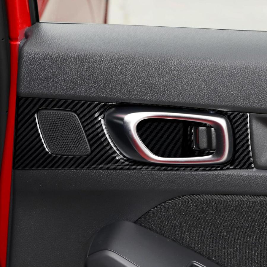 販売大特価祭 BRMYL Car Inner Door Handle Bowl Cover Decals for 2022 2023 Honda Civic 11th Gen Accessories ABS Carbon Fiber Interior Stickers　並行輸入品