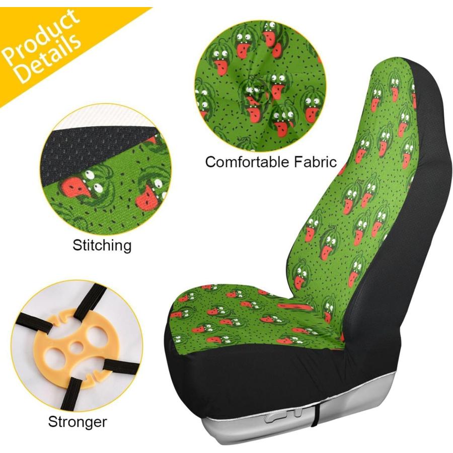 小島良太 Hwasondy Car Seat Covers for Front Seats Front Seat Cover Set Interior Covers for Auto Truck Van SUV Crazy Watermelon　並行輸入品