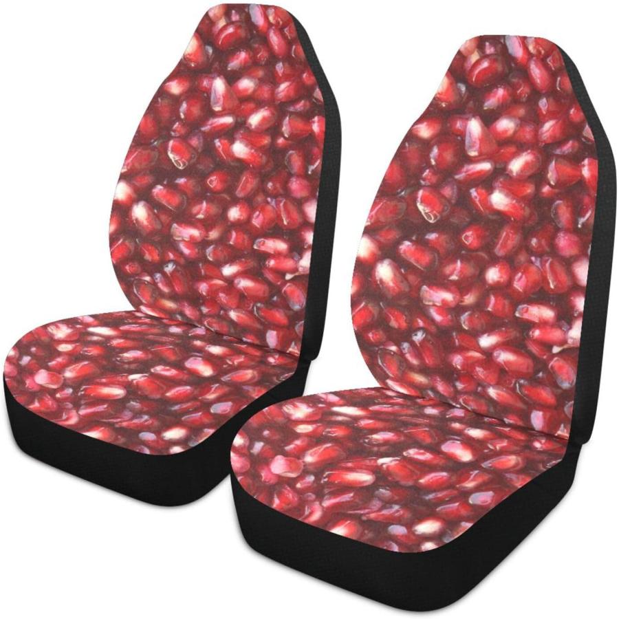 人気カラーの Hwasondy Car Seat Covers for Front Seats Front Seat Cover Set Interior Covers for Auto Truck Van SUV Fruit Fresh Pomegranate　並行輸入品