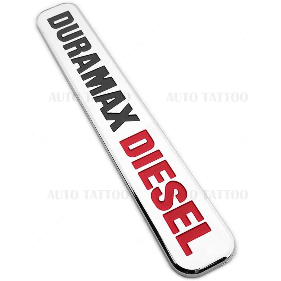 うのにもお得な 2X 6.6l Duramax Die-sel Allison Emblem Fender Door Hood Tailgate Decal Badge Nameplate Letter Replacement for Badges Silverado 2500 3500 HD (Chrome