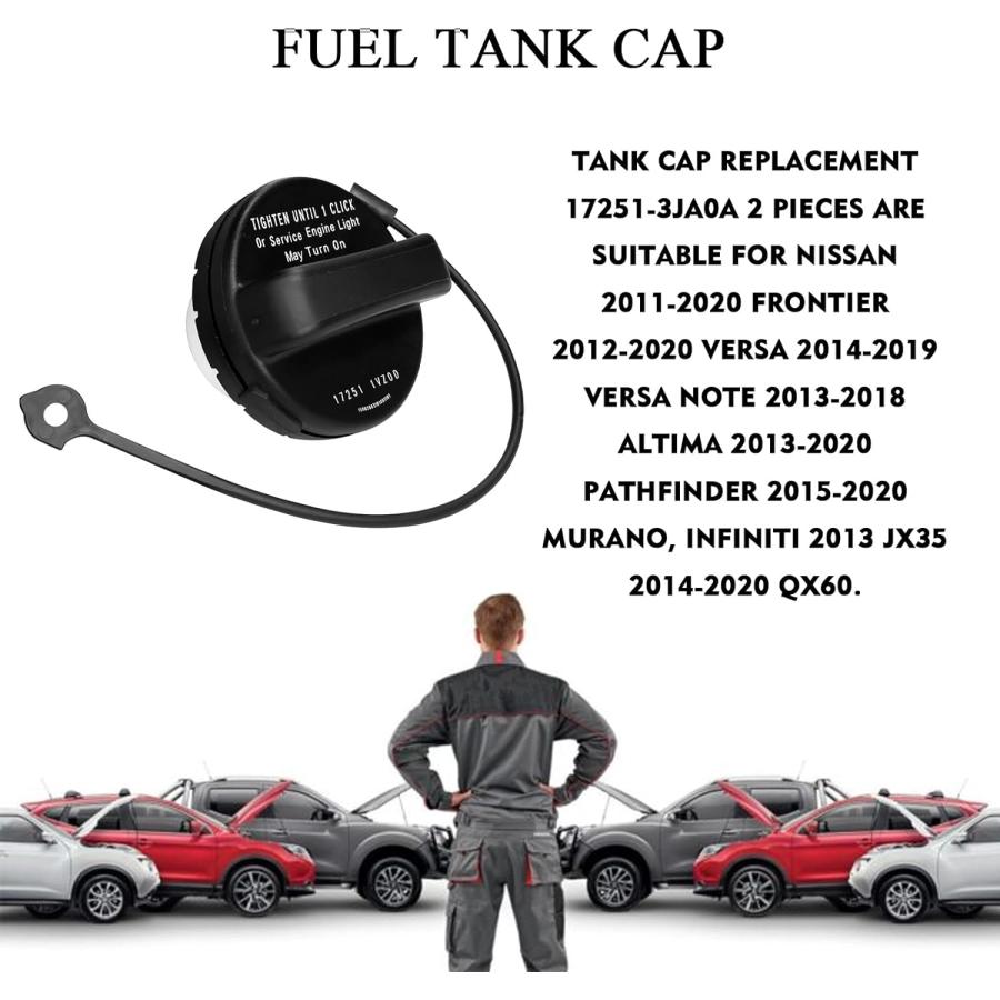 公式売上 Beypovk Gas Cap Fuel Cap Replacement OEM #17251-3JA0A 17251-9BD0E Car Accessories Fuel Tank Filler Cap Compatible with Nissan Frontier Murano