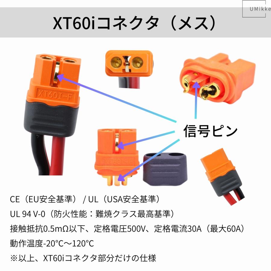 12AWG 13A ポータブル電源充電用ケーブル 3m MC4からXT60iポート 太陽