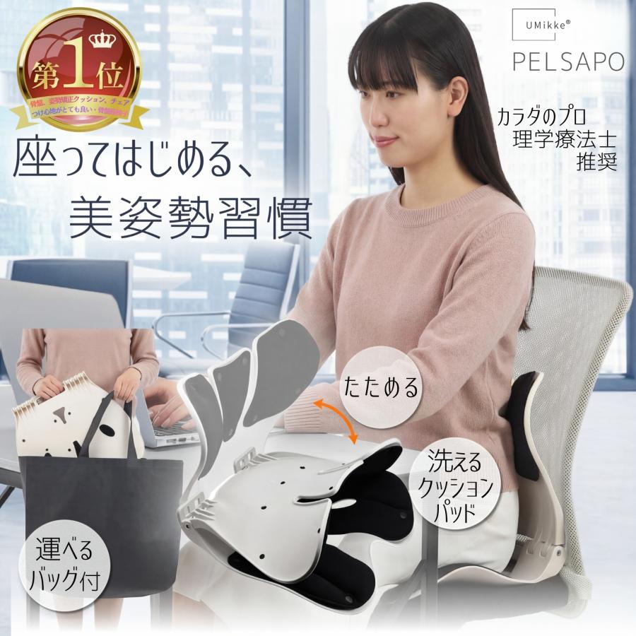 姿勢サポートチェア 姿勢矯正 座椅子 PELSAPO 骨盤を立てる 理学療法士