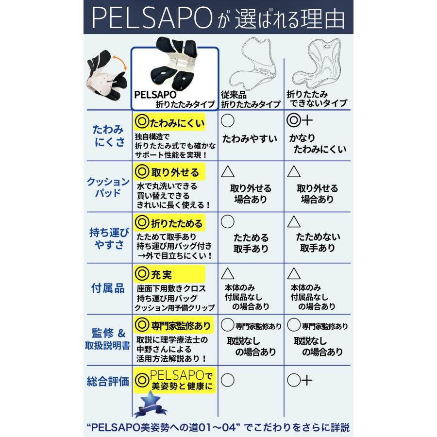 姿勢サポートチェア 姿勢矯正 座椅子 PELSAPO 骨盤を立てる 理学療法士