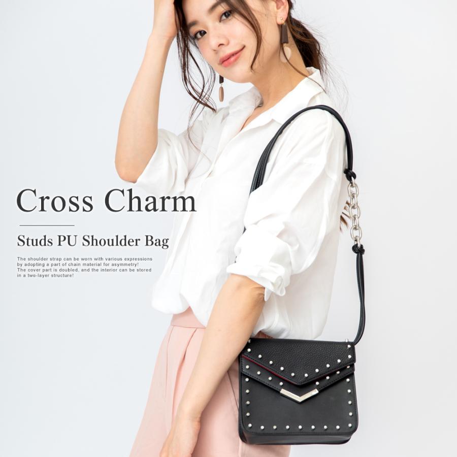 ショルダーバッグ レディース 斜めがけ ポシェット ミニショルダー ブランド ワンショルダー スタッズ 小さめ 軽量 軽い 新品 鞄 Csg Crosscharm 通販 Yahoo ショッピング